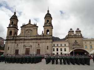 graduação de soldados na Plaza de Bolívar