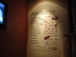 carta de Túpac Amaru escrita com seu sangue