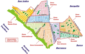 Miraflores e El Barranco (reprodução de imagem da Internet)