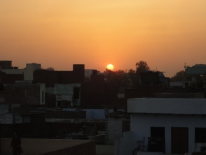 vista do terraço do hotel por do sol